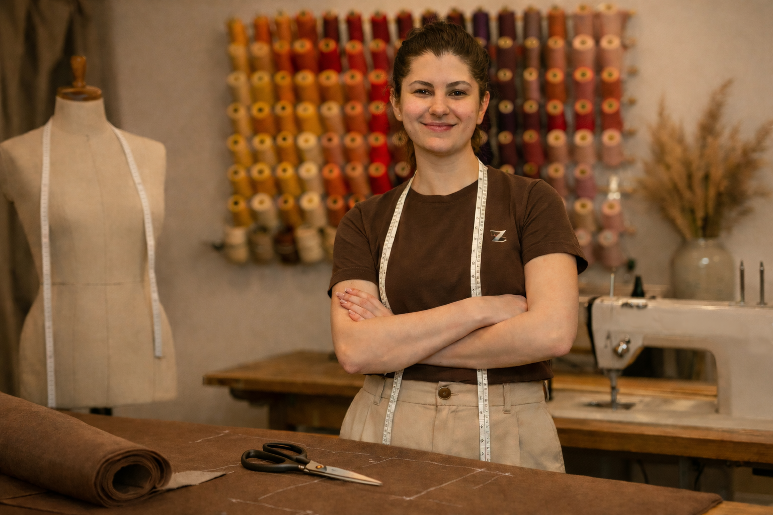 couturière dans un atelier de couture à Laval et Montréal